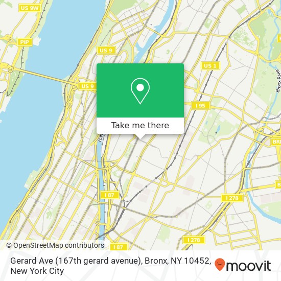 Gerard Ave (167th gerard avenue), Bronx, NY 10452 map