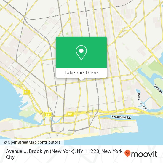 Avenue U, Brooklyn (New York), NY 11223 map