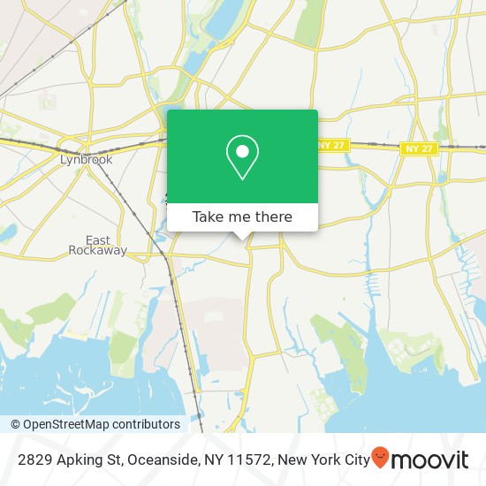 Mapa de 2829 Apking St, Oceanside, NY 11572