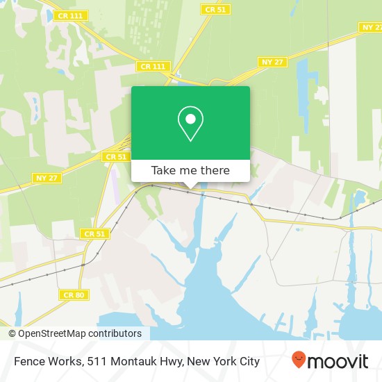 Mapa de Fence Works, 511 Montauk Hwy