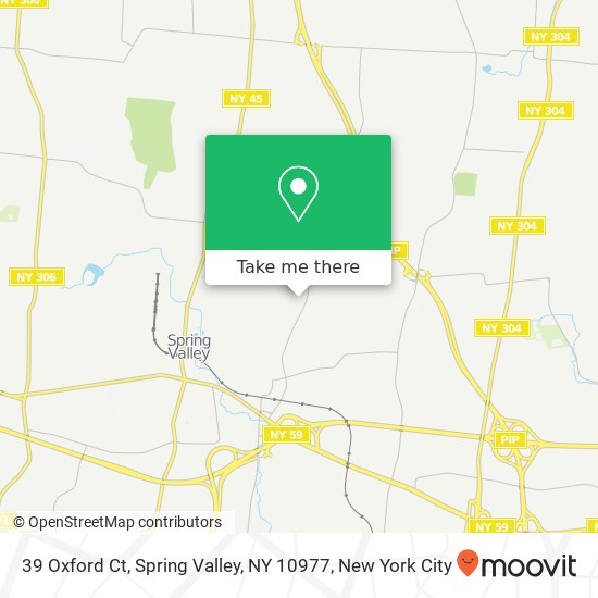 Mapa de 39 Oxford Ct, Spring Valley, NY 10977