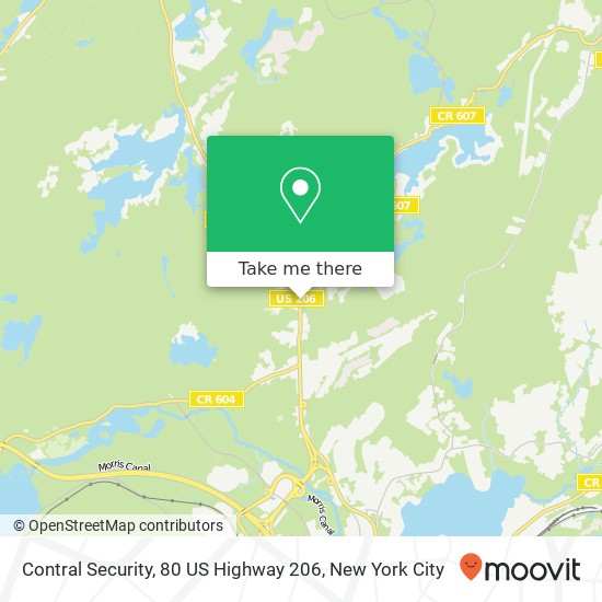 Contral Security, 80 US Highway 206 map