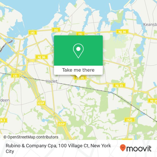 Mapa de Rubino & Company Cpa, 100 Village Ct