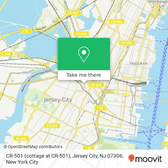 Mapa de CR-501 (cottage at CR-501), Jersey City, NJ 07306