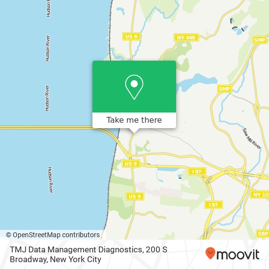 Mapa de TMJ Data Management Diagnostics, 200 S Broadway