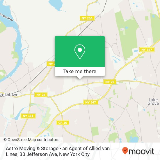 Mapa de Astro Moving & Storage - an Agent of Allied van Lines, 30 Jefferson Ave