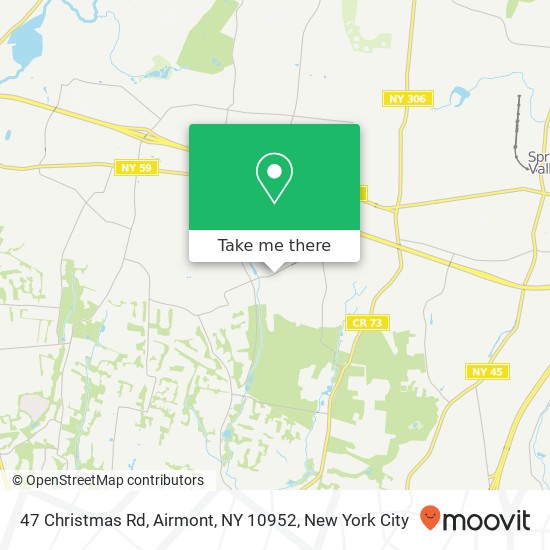 Mapa de 47 Christmas Rd, Airmont, NY 10952