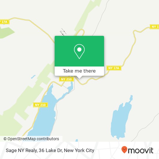 Mapa de Sage NY Realy, 36 Lake Dr