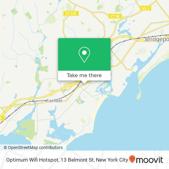 Optimum Wifi Hotspot, 13 Belmont St map