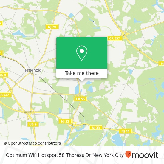 Optimum Wifi Hotspot, 58 Thoreau Dr map