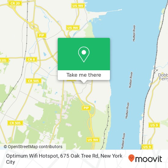Mapa de Optimum Wifi Hotspot, 675 Oak Tree Rd