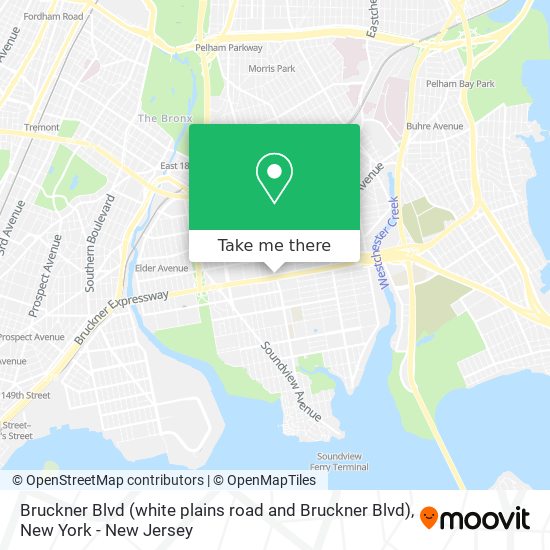 Bruckner Blvd (white plains road and Bruckner Blvd) map