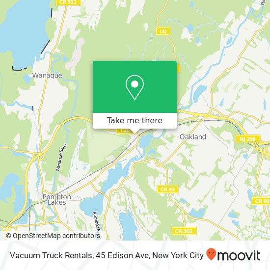 Mapa de Vacuum Truck Rentals, 45 Edison Ave
