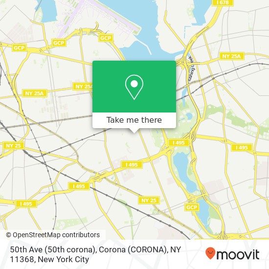 50th Ave (50th corona), Corona (CORONA), NY 11368 map