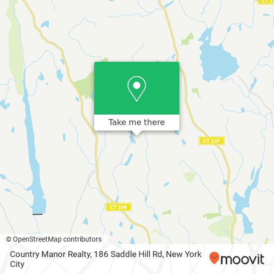 Mapa de Country Manor Realty, 186 Saddle Hill Rd