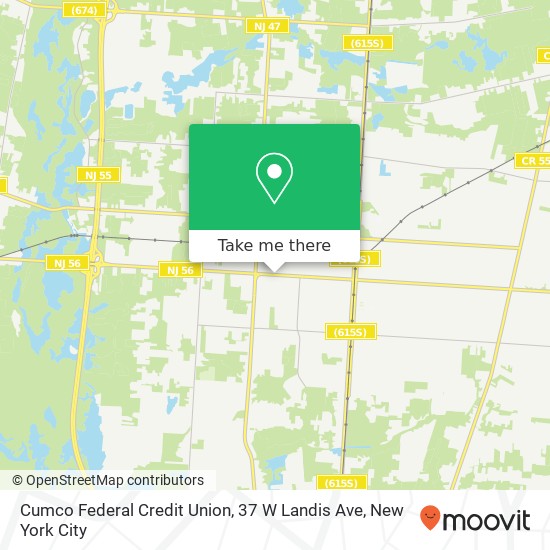 Mapa de Cumco Federal Credit Union, 37 W Landis Ave