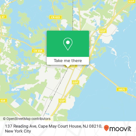 Mapa de 137 Reading Ave, Cape May Court House, NJ 08210
