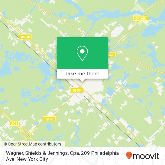Mapa de Wagner, Shields & Jennings, Cpa, 209 Philadelphia Ave