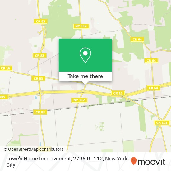 Mapa de Lowe's Home Improvement, 2796 RT-112