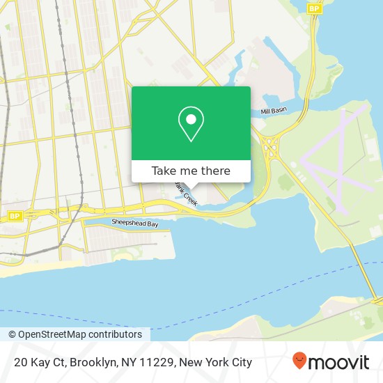 Mapa de 20 Kay Ct, Brooklyn, NY 11229