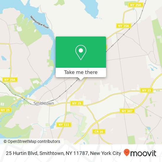 Mapa de 25 Hurtin Blvd, Smithtown, NY 11787