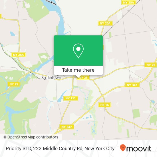Mapa de Priority STD, 222 Middle Country Rd