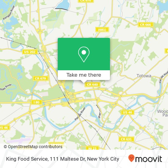 Mapa de King Food Service, 111 Maltese Dr