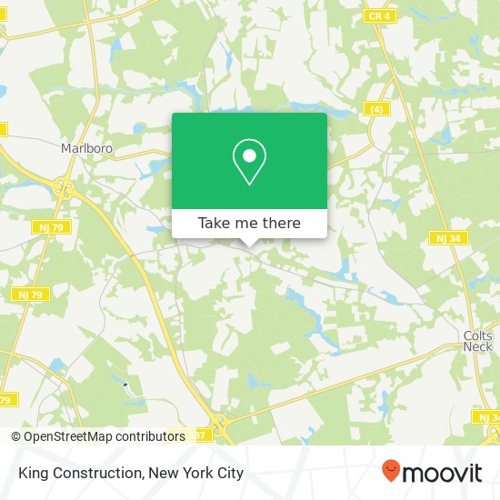 King Construction map