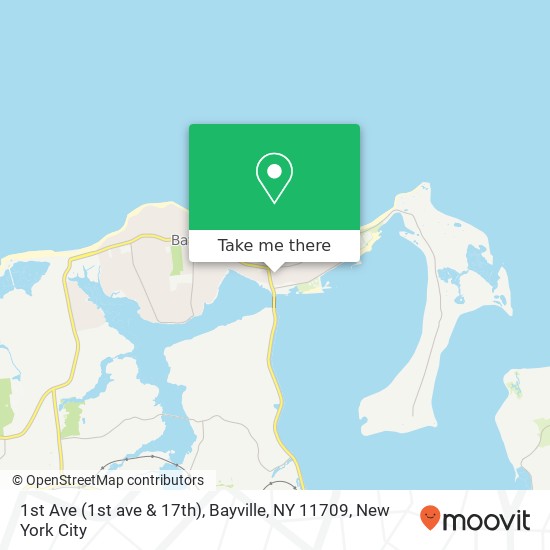 1st Ave (1st ave & 17th), Bayville, NY 11709 map