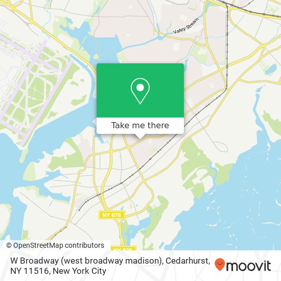 W Broadway (west broadway madison), Cedarhurst, NY 11516 map