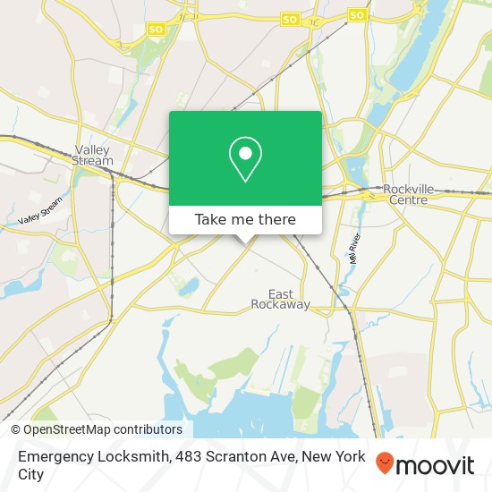 Mapa de Emergency Locksmith, 483 Scranton Ave