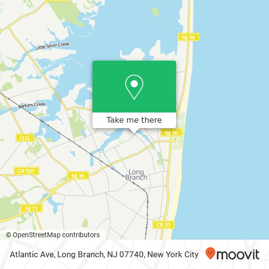 Mapa de Atlantic Ave, Long Branch, NJ 07740