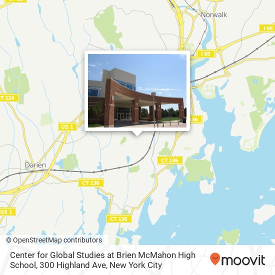 Center for Global Studies at Brien McMahon High School, 300 Highland Ave map