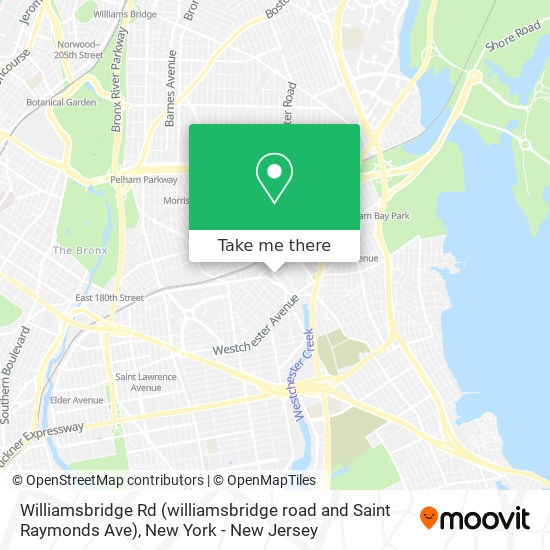 Williamsbridge Rd (williamsbridge road and Saint Raymonds Ave) map