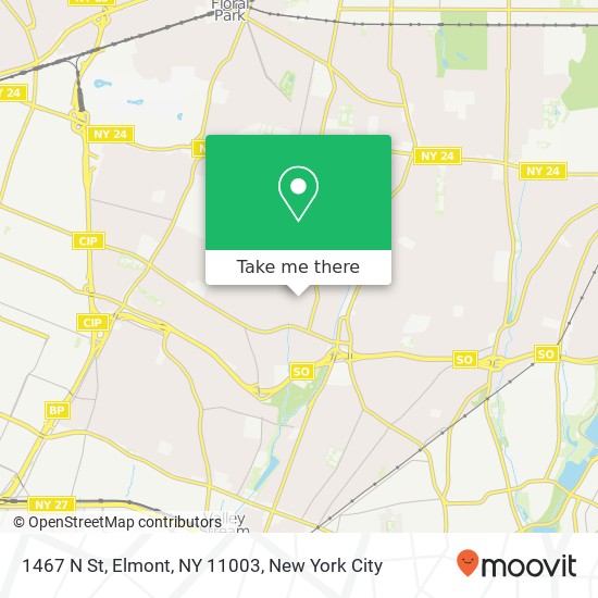 1467 N St, Elmont, NY 11003 map