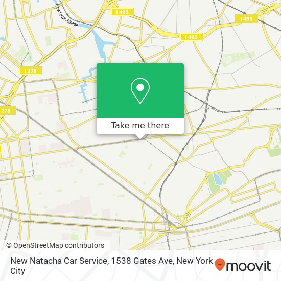 New Natacha Car Service, 1538 Gates Ave map
