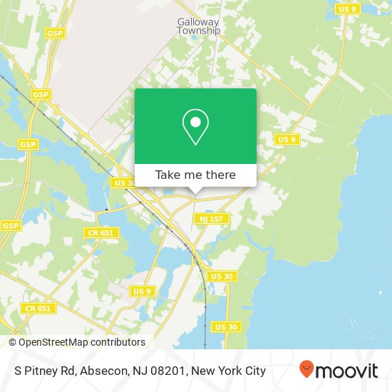 Mapa de S Pitney Rd, Absecon, NJ 08201