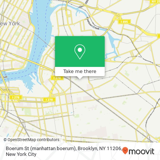 Mapa de Boerum St (manhattan boerum), Brooklyn, NY 11206