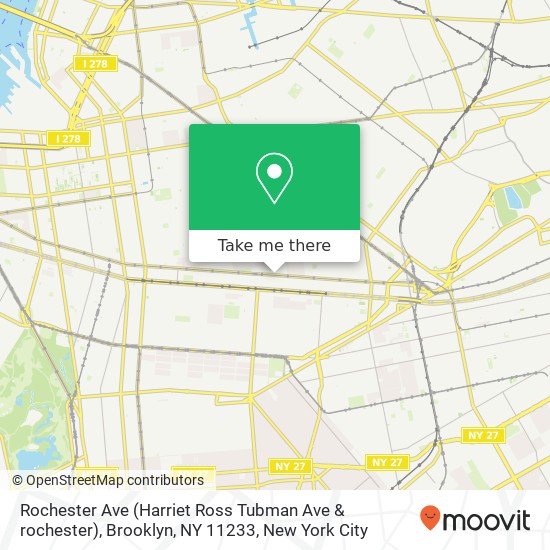 Mapa de Rochester Ave (Harriet Ross Tubman Ave & rochester), Brooklyn, NY 11233