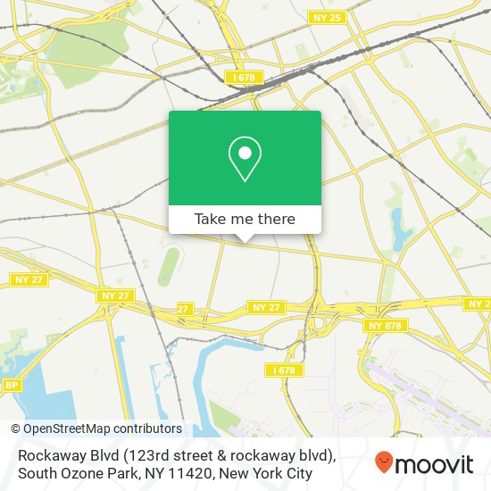 Mapa de Rockaway Blvd (123rd street & rockaway blvd), South Ozone Park, NY 11420