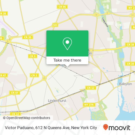 Mapa de Victor Paduano, 612 N Queens Ave