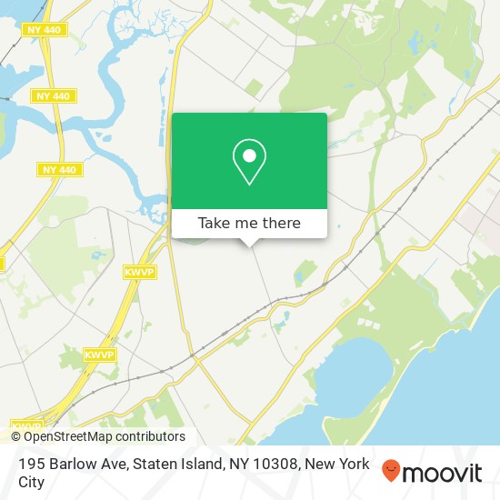 Mapa de 195 Barlow Ave, Staten Island, NY 10308
