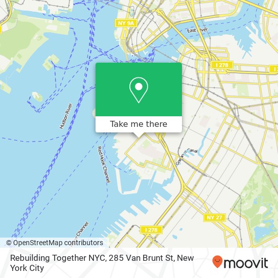 Mapa de Rebuilding Together NYC, 285 Van Brunt St