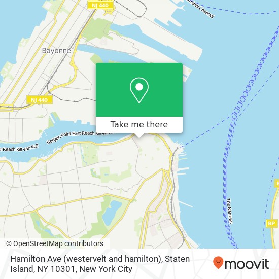 Mapa de Hamilton Ave (westervelt and hamilton), Staten Island, NY 10301
