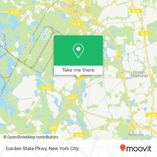 Garden State Pkwy, Tinton Falls (WAYSIDE), NJ 07712 map