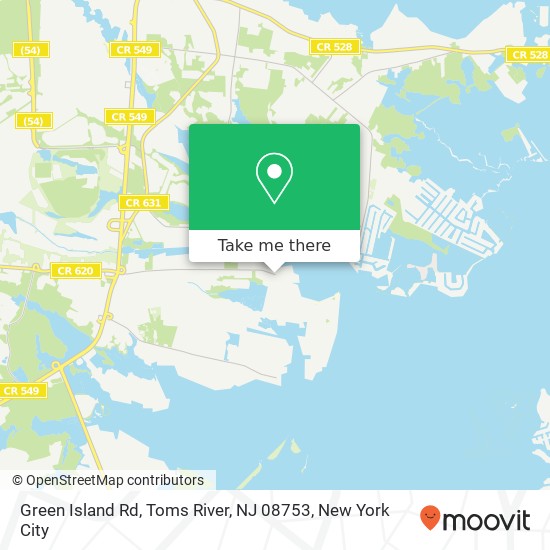 Mapa de Green Island Rd, Toms River, NJ 08753
