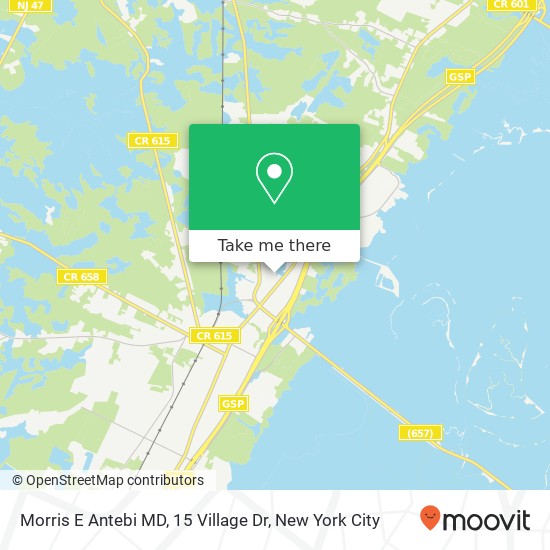 Mapa de Morris E Antebi MD, 15 Village Dr