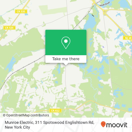 Mapa de Munroe Electric, 311 Spotswood Englishtown Rd