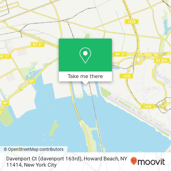 Mapa de Davenport Ct (davenport 163rd), Howard Beach, NY 11414