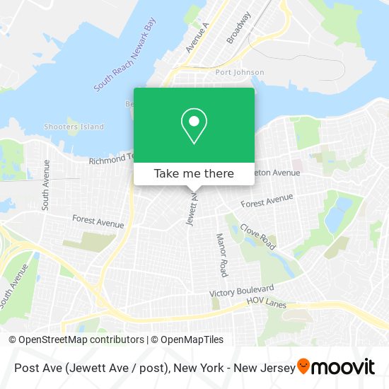 Mapa de Post Ave (Jewett Ave / post)